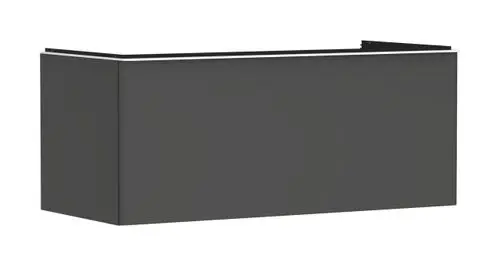 Waschtischunterschrank in Diamantgrau Matt, mit einem Schubkasten, geeignet für Konsolen Aufsatzwaschtisch, von der Marke Hansgrohe.